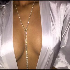 NEW Long, lariat, wrap style minimalist bling Xmas